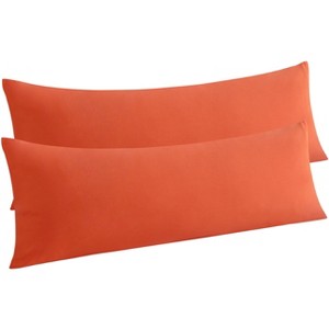 2 Pack Brushed Microfiber Body Pillowcases, Super Soft Body Pillow Cover with Envelope Closure - NTBAY - 1 of 4