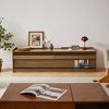 Chic Crate-Modern Media Console – 4-Drawer Tempered Glass TV Stand w/ Built-In Charging Ports, LED Lighting & Multi-Style Versatile Design - 3 of 4
