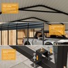 Metal Carport with Galvanized Steel Roof, Heavy Duty Metal Roof Carport with Enhanced Base, Tall Metal Carport Kits Garage for Tractors - 3 of 4