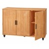 Messina 3 Door Buffet Natural Pine - Buylateral: Modern Geometric Sideboard, Adjustable Shelves - 4 of 4