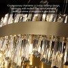BAOURE 32 Inch 24-Light Modern Crystal Gold Chandelier Round Brass Chandelier For Living Room Dining Room - 4 of 4