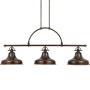 Quoizel Lighting Emery 3 - Light Island Pendant Light in  Palladian Bronze - 1 of 4