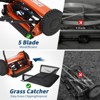 14 Inch 5-Blade Push Reel Lawn Mower, Adjustable Cutting Height Manual Lawn Mower , Walk-Behind Lawn Mowers with Removable Grass Catcher Bag - 4 of 4