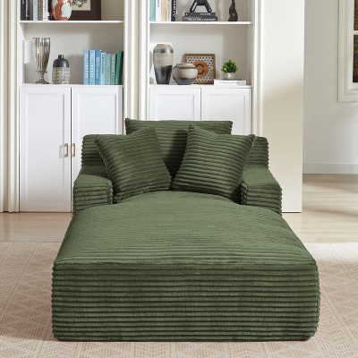 Dolonm 78.7" Oversized Corduroy Recliner, Modern Upholstered Sofa, Compressed Boneless Sofa bed,No Installation,for Living Room Bedroom