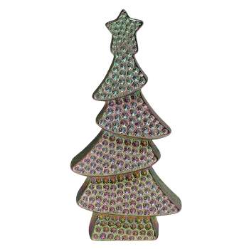 Northlight 7.25" Iridescent Rainbow Bohemian Christmas Tree Table Top Decoration