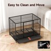 XBRIGH 42/38 Inch Dog Crates for Meidum Small Dogs Folding Metal Wire Cages Dog Kennels Pet Cage with Double-Door, Removable Tray White - 4 of 4