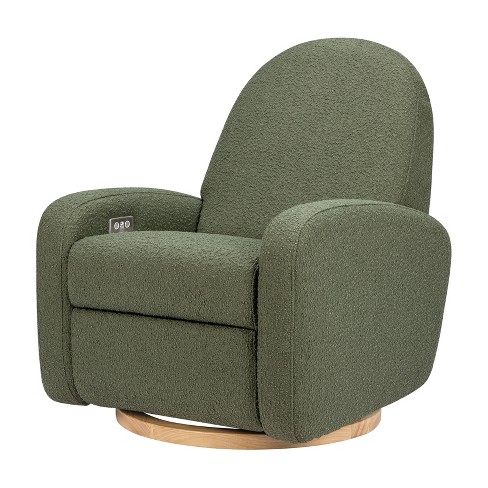 Babyletto Nami Glider Power Recliner With Electronic Control And Usb Olive Boucle With Light Wood Base Target