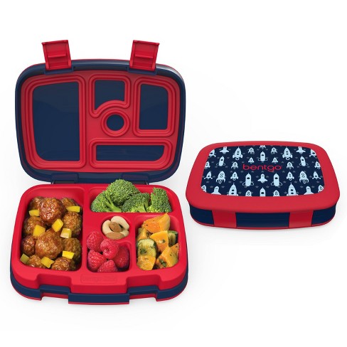 Bentgo Kids' Prints Leakproof, 5 Compartment Bento-style Lunch Box - Rocket  : Target