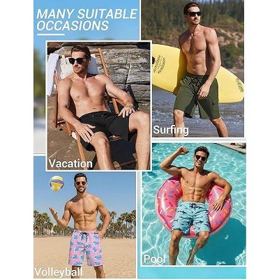 Ekouaer Mens Swim Trunks with Compression Liner 2 in 1 Board Shorts 9 Inch Quick Dry Bathing Suit Swimsuit with Pockets Black M — фото 5