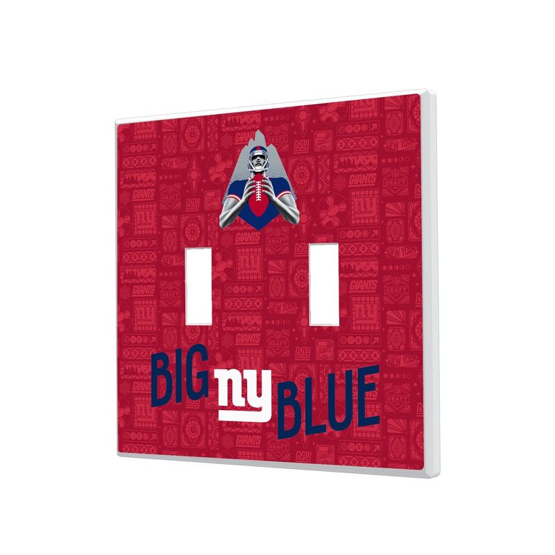 Keyscaper New York Giants 2024 Illustrated Limited Edition Hidden-Screw Light Switch Plate, 1 of 2