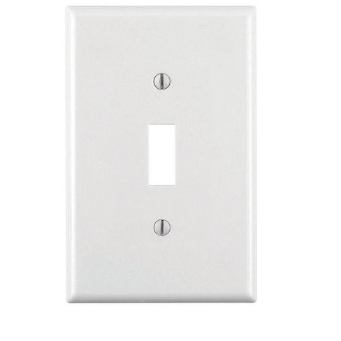 Leviton White 1 Gang Thermoset Plastic Toggle Wall Plate (model No. 021 ...