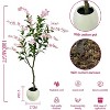 Artificial plant Tree, Artificial Plant with White Pot, Realistic Artificial Flower for Indoor Decoration and Outdoor, Large Artificial Plants - 3 of 4