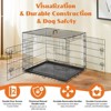 Sevobal Pet Carriers Dog Crate With Double Doors, Enhanced Metal Foldable Pet Cage With Divider Panel And Removable Tray, Black, 24.4"*16.5"*18.5" - 2 of 4