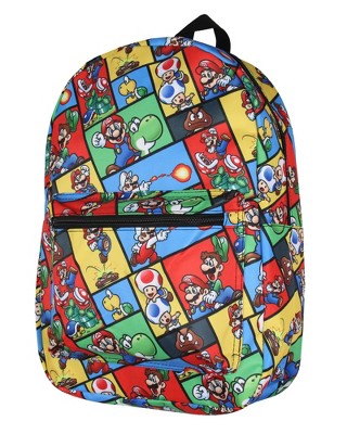 Mario Luigi Bros Full Size 16 Inch Backpack with Detachable Lunch Box