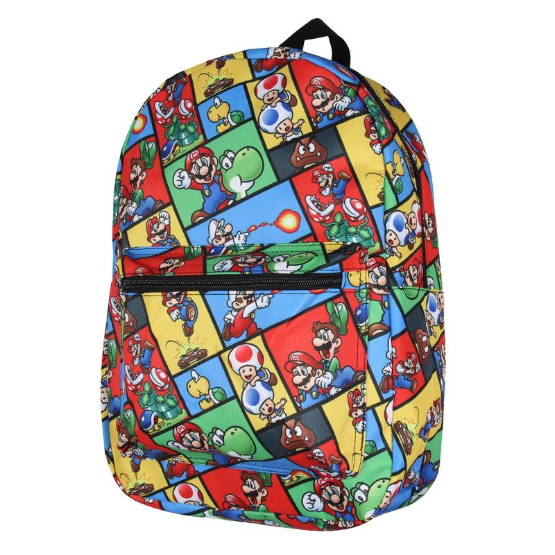Super Mario Backpack Multi Character Video Game School Travel Laptop Backpack Multicoloured, 1 of 5