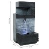 Sunnydaze Indoor Home Office Polyresin Modern Tiered Brick Wall Tabletop Water Fountain with LED Light - 13" - 3 of 4