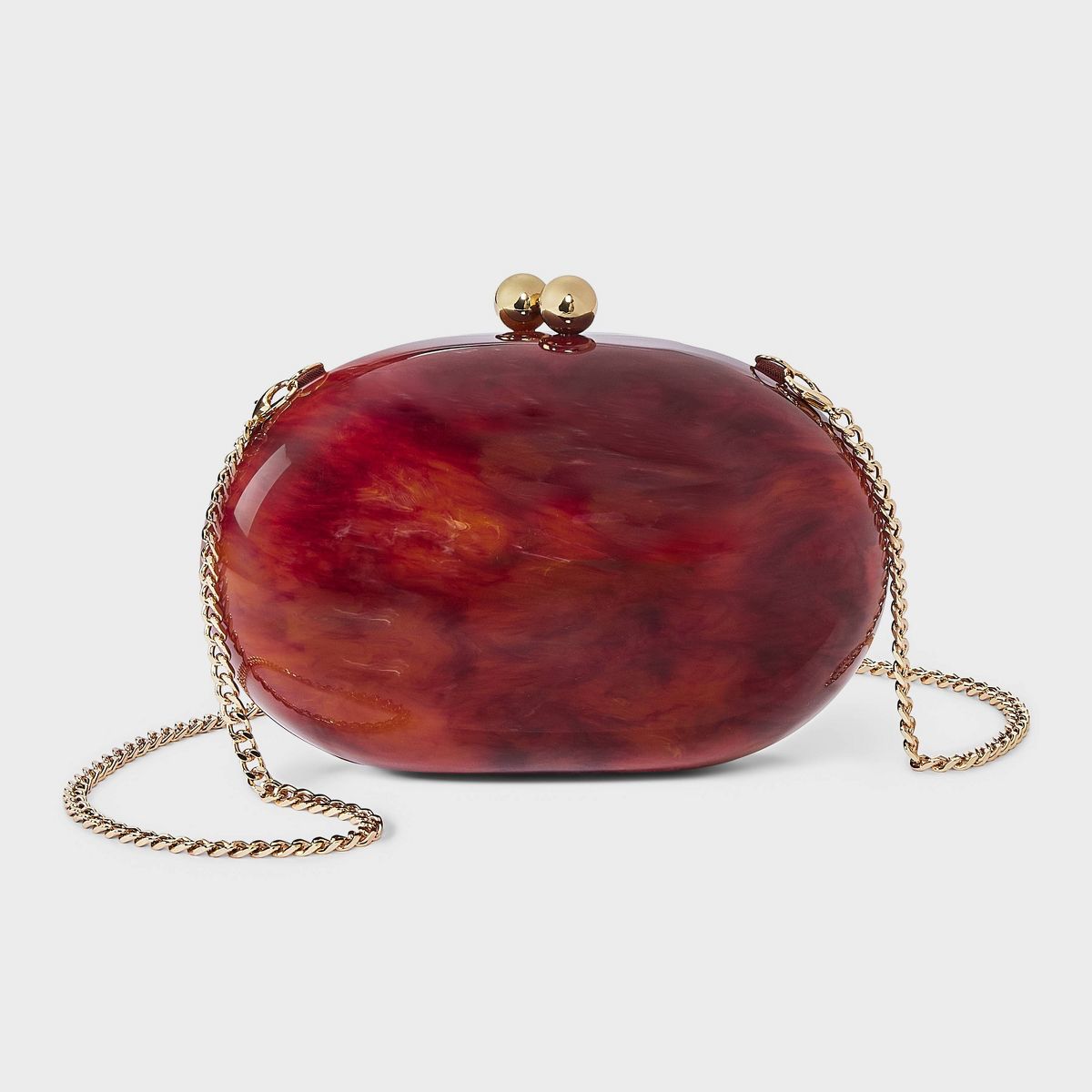 Acrylic Marbled Kiss Lock Minaudiere Clutch - A New Day™ - thumbnail 8