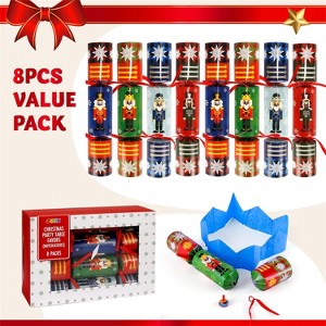 Joyfy 8-Pack Nutcracker Party Favors - Non-Snap Christmas Table Decor for Kids & Adults, Holiday Parties & Dinners - 1 of 4