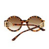 Anna-Kaci Women's Round Frame Sunglasses with Gold Temple Hardware and UV400 Lenses for Retro Modern Style - 3 of 3
