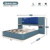 Christopher Knight Home Canary Modern Upholstered Platform Bed with Side Storage Shelves - 3 of 4