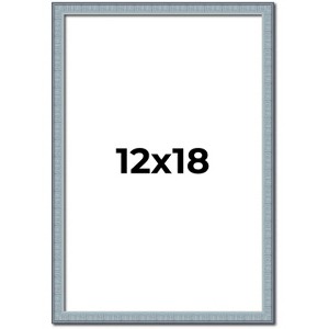 PosterPalooza | Textured Blue Picture Frame - UV Acrylic, Foam Board Backing, Hanging Hardware - 1 of 4