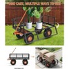 Heavy Duty Steel Garden Wagon Cart 500lb Capacity with Removable Sides 10in Tires for Yard Lawn Farm Warehouse - 3 of 4