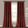 Luxury Vintage Velvet With Silky Pompom Trim Light Filtering Window Curtain Panel Rust Single 52X84 - 3 of 4