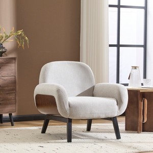 Christopher Knight Home Audrey Modern Rubberwood Upholstered Armchair - 1 of 4