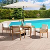 Alaterre Furniture 6pc Outdoor Patio Dining Set, Okemo Table with 10' Rectangular Umbrella - image 2 of 4