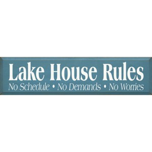 Slickblue Lake Life Wall Decor – Rustic Lake House Rules Wood Sign – Cottage Vibe Wall Accent 9x36, 10 Color Options - 1 of 3
