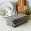 Design Imports 6pk Microfiber Essential Dishtowels Gray: Kitchen Towels, Microfiber Dishcloth, Solid Pattern, 15.75"x23.5" - 4 of 4