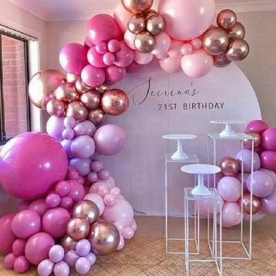 126 Pcs Latex Balloon Kit Different Sizes 18 10 5 Inch for Garland Arch Pink Balloons for Birthday Wedding Celebration Party Anniversary Decoration