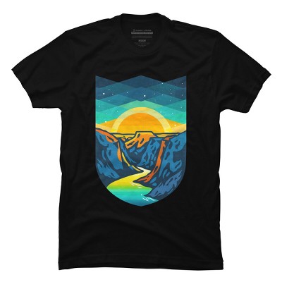 Men's Design By Humans Vintage Grand Canyon Summer Sunrise By Glennjonez T-Shirt