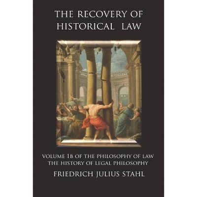 The Recovery of Historical Law - (Philosophy of Law) by  Friedrich Julius Stahl (Paperback)