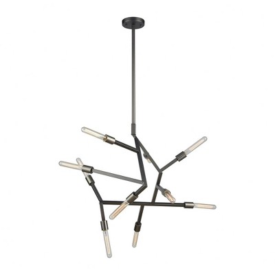 Elk Home Freeform 10 - Light Chandelier in  Dark Graphite