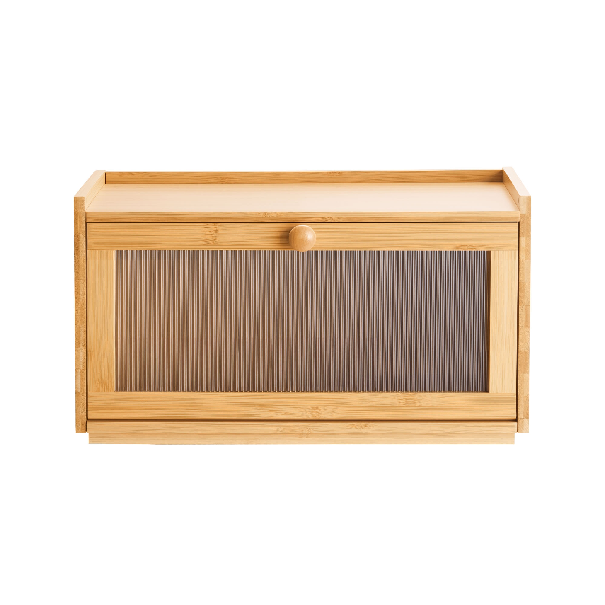 VEVOR Bread Box for Kitchen Counter, Large Capacity Bamboo Bread Storage Container, Farmhouse Wooden Breadbox Organizer for Homemade Bread, Natural