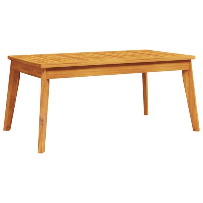 vidaXL Dining Table Natural Acacia Solid Acacia wood Medium Durable