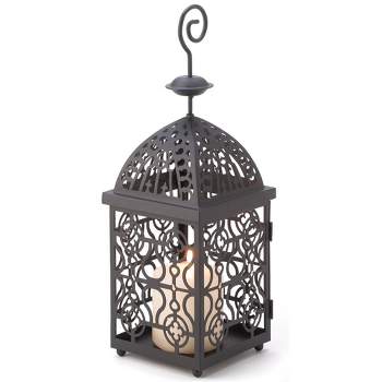 13.75" Iron Moroccan Birdcage Outdoor Lantern Bronze - Zingz & Thingz