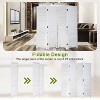 FDW 3/4/6 Panel 5.75ft Wooden Room Divider Tall Privacy Wall Divider Screen Divider with Adjustable Louvers Versatile and Stylish Privacy Screen - 3 of 4