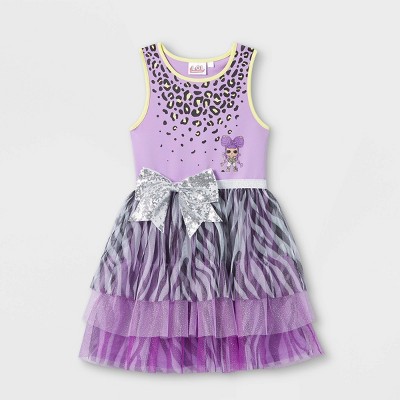 Girls' L.O.L. Surprise! Tutu Dress - Purple XS