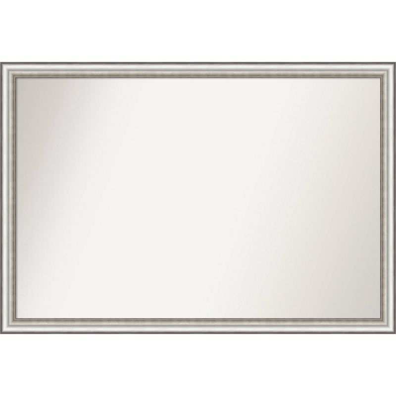 39&#34; x 27&#34; Non-Beveled Salon Silver Narrow Wall Mirror - Amanti Art, 1 of 10