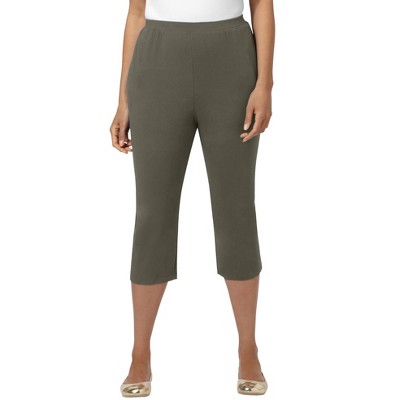 Catherines Women's Plus Size Suprema Capri (With Pockets)