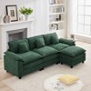 HYLEORY Chenille Fabric Pillow Top Arm U-Shaped Sectional Sofa , Indoor Convertible Modular Sectional Sofa Set with 2 Ottomans for Living Room - 4 of 4