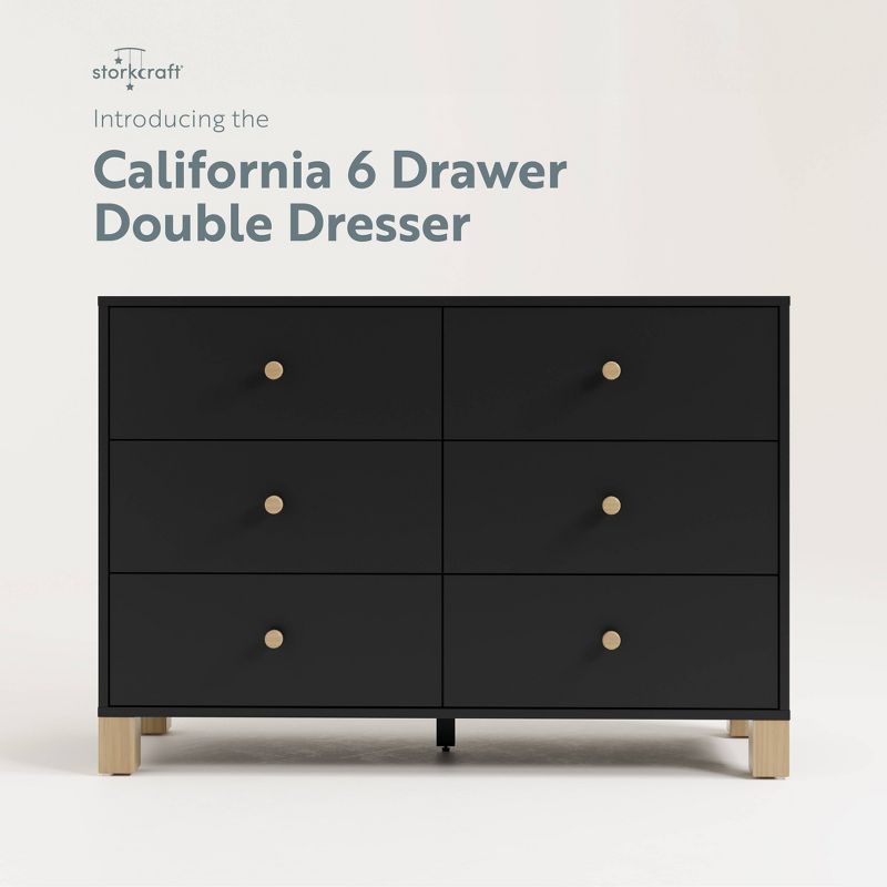 Storkcraft California 6 Drawer Dresser with Interlocking Drawers , 4 of 12