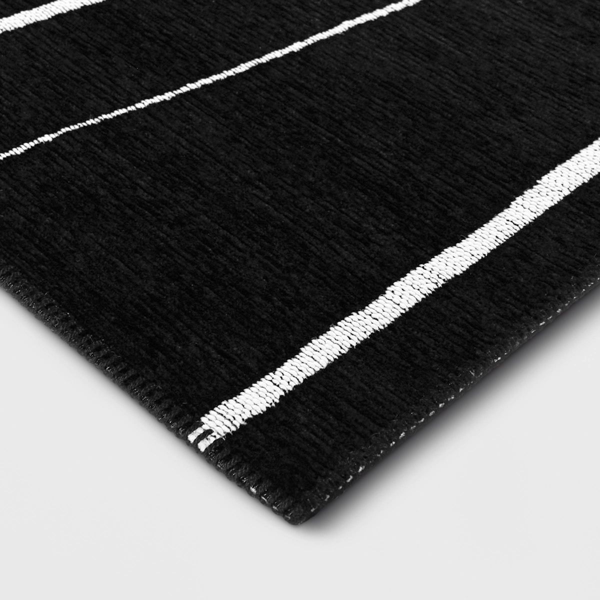 Abstract Lines Outdoor Area Rug Black - Threshold™ - thumbnail 3