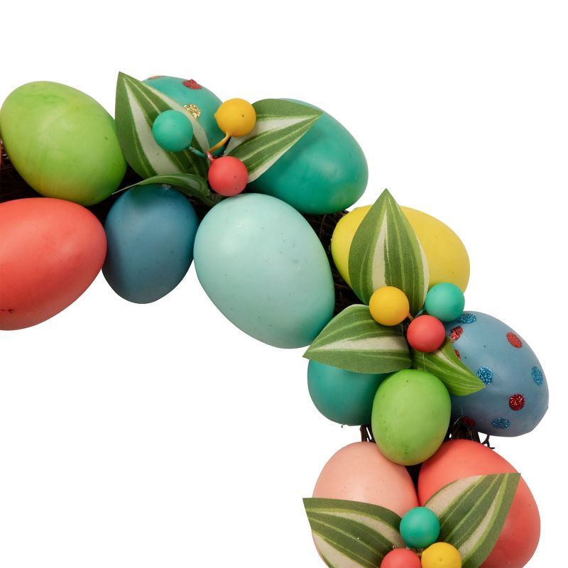 Northlight Decorated Easter Egg Twig Wreath - 14", 4 of 6