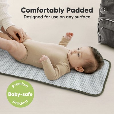 Olive Green Portable Waterproof Baby Changing Pad
