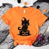 Simply Sage Market Women's Cat Perched On A Pumpkin Short Sleeve Graphic Tee - 3 of 4