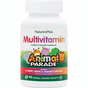 NaturesPlus Animal Parade Children's Chewable Multivitamin - Assorted 90 Tablets - 1 of 3