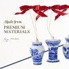 Spode Blue Italian 3-Piece Assorted Urn Ornaments - Multi-Purpose Use as Napkin Ring, Hanging Ornament, Home Decor - Ceramic Ornaments - 4 of 4